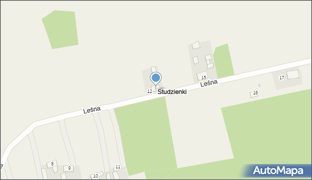 Studzienki, Leśna, 13, mapa Studzienki