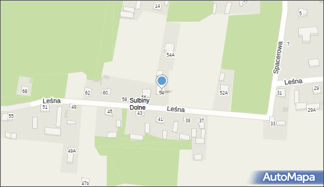 Sulbiny, Leśna, 54, mapa Sulbiny