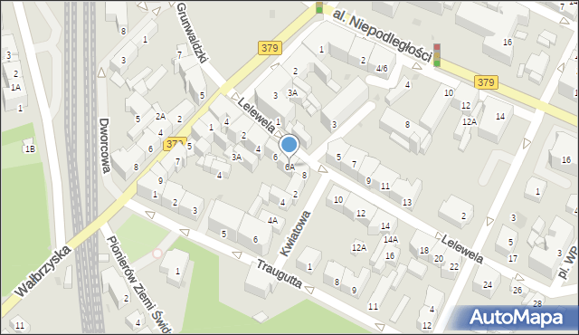 Świdnica, Lelewela Joachima, 6A, mapa Świdnicy