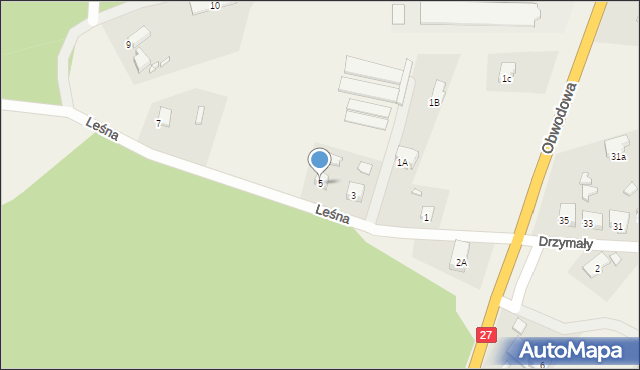 Świdnica, Leśna, 5, mapa Świdnicy