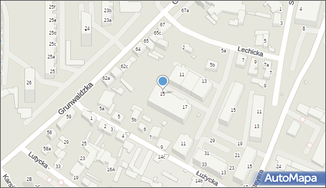 Świnoujście, Lechicka, 15, mapa Świnoujście