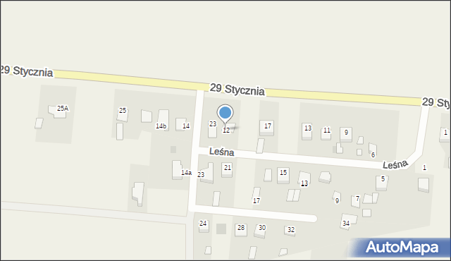 Sypniewo, Leśna, 12, mapa Sypniewo