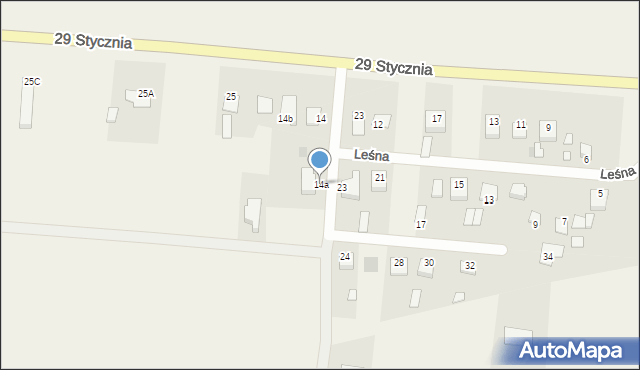 Sypniewo, Leśna, 14a, mapa Sypniewo