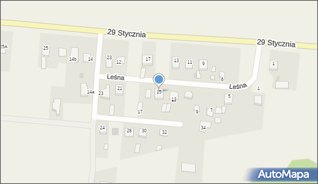 Sypniewo, Leśna, 15, mapa Sypniewo