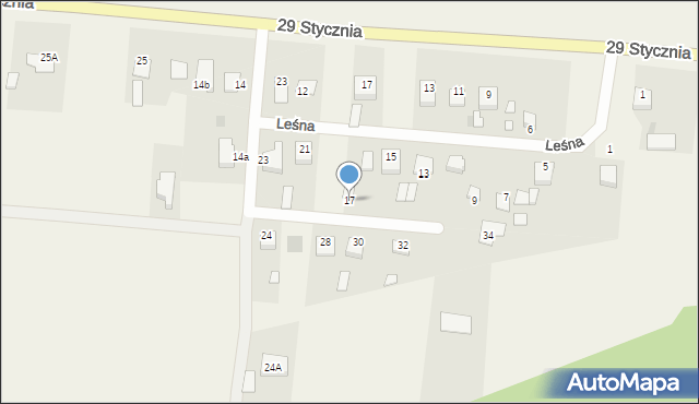 Sypniewo, Leśna, 17, mapa Sypniewo