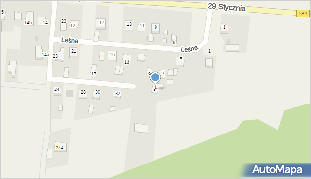 Sypniewo, Leśna, 34, mapa Sypniewo