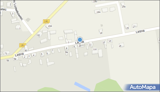 Szamocin, Leśna, 10, mapa Szamocin