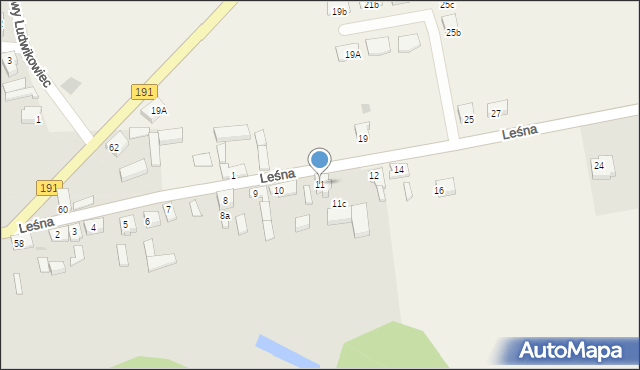 Szamocin, Leśna, 11, mapa Szamocin