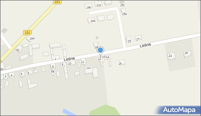 Szamocin, Leśna, 13, mapa Szamocin