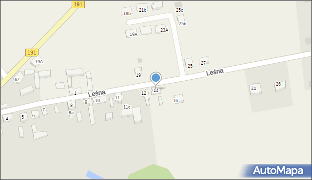 Szamocin, Leśna, 14, mapa Szamocin