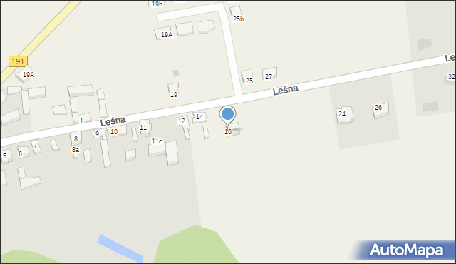 Szamocin, Leśna, 16, mapa Szamocin