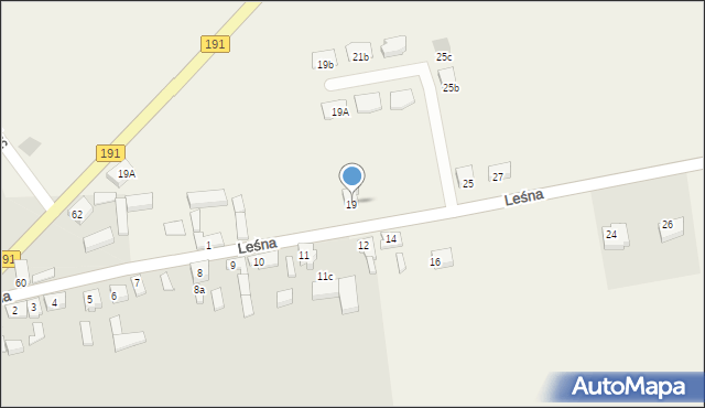 Szamocin, Leśna, 19, mapa Szamocin