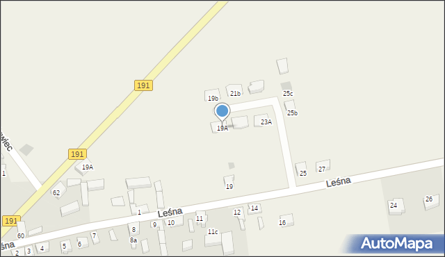 Szamocin, Leśna, 19A, mapa Szamocin