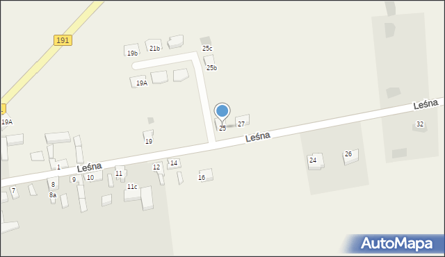 Szamocin, Leśna, 25, mapa Szamocin