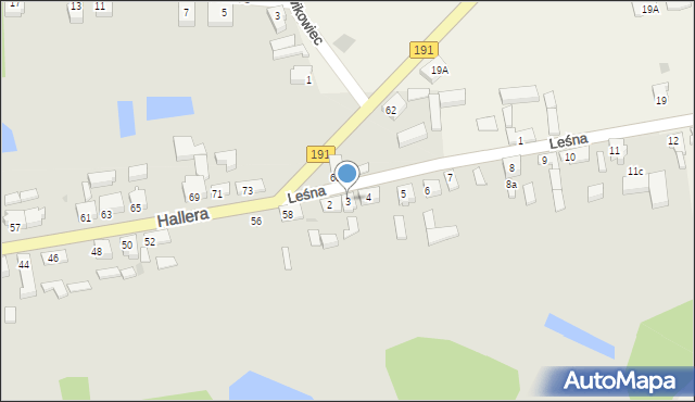 Szamocin, Leśna, 3, mapa Szamocin