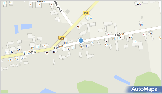 Szamocin, Leśna, 5, mapa Szamocin