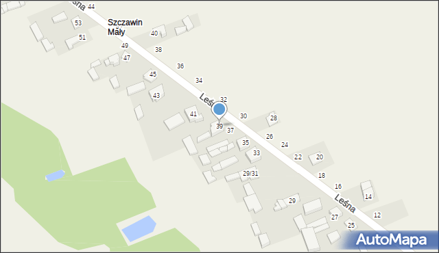 Szczawin, Leśna, 39, mapa Szczawin