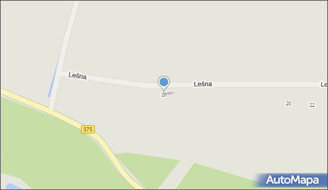 Szczawno-Zdrój, Leśna, 10, mapa Szczawno-Zdrój