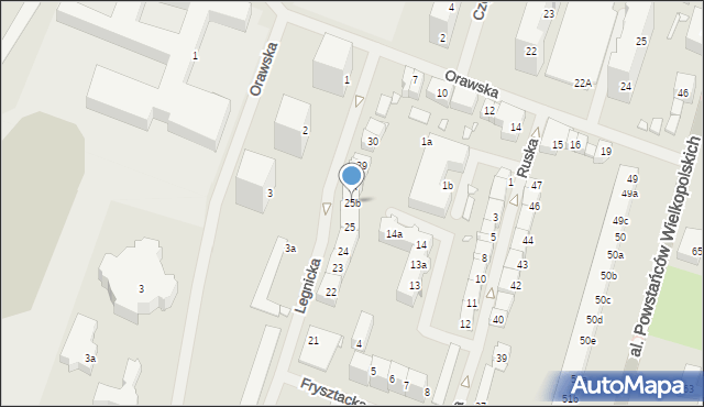 Szczecin, Legnicka, 25b, mapa Szczecina
