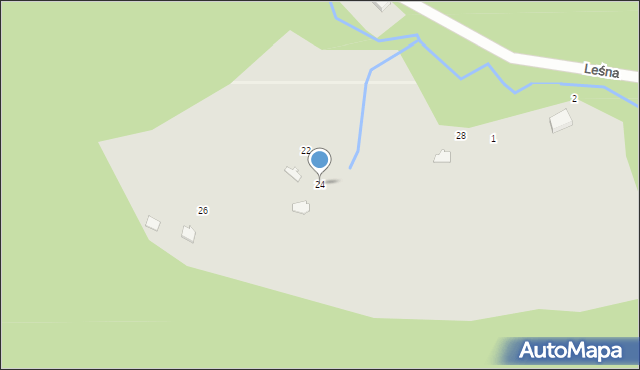 Szczyrk, Leśna, 24, mapa Szczyrk