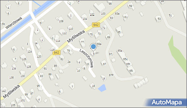 Szczyrk, Leszczynowa, 3, mapa Szczyrk