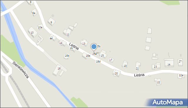 Szczytna, Leśna, 15a, mapa Szczytna