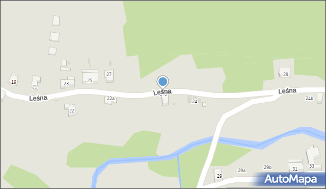 Szczytna, Leśna, 24a, mapa Szczytna