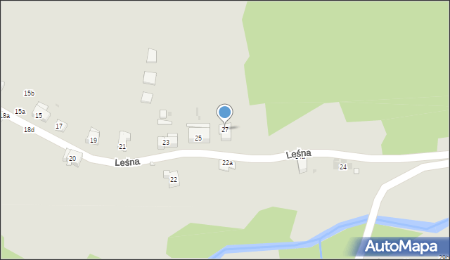 Szczytna, Leśna, 27, mapa Szczytna