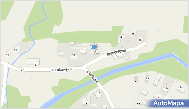 Szlachtowa, Łemkowska, 43, mapa Szlachtowa