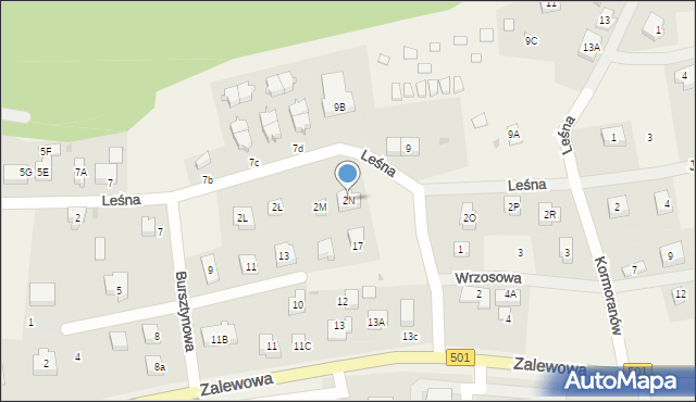 Sztutowo, Leśna, 2N, mapa Sztutowo