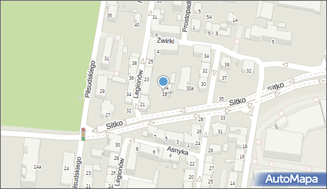 Tarnów, Legionów, 23b, mapa Tarnów