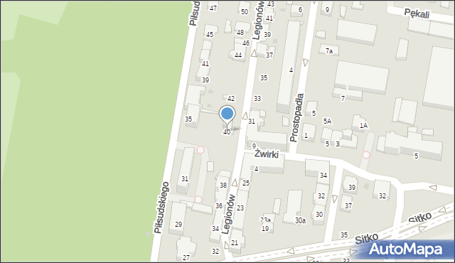 Tarnów, Legionów, 40, mapa Tarnów