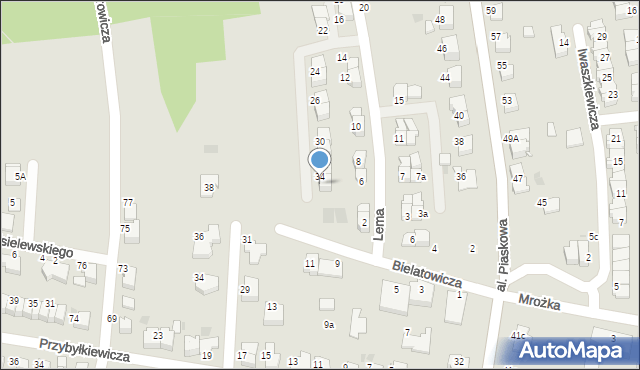 Tarnów, Lema Stanisława, 36, mapa Tarnów
