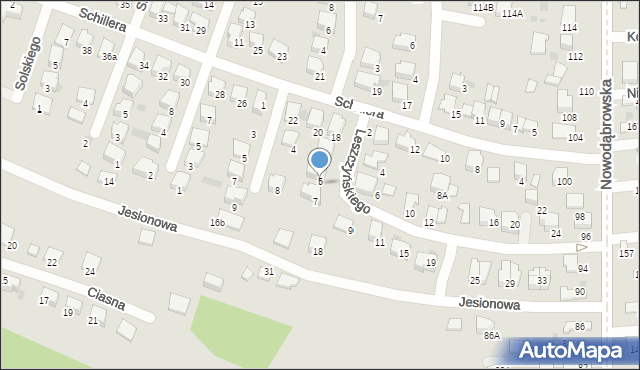 Tarnów, Leszczyńskiego Bolesława, 5, mapa Tarnów