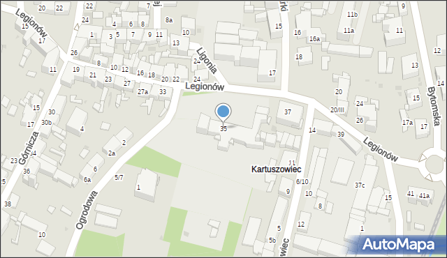 Tarnowskie Góry, Legionów, 35, mapa Tarnowskie Góry