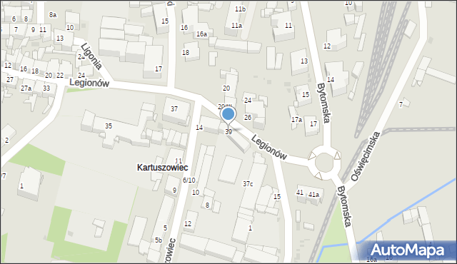 Tarnowskie Góry, Legionów, 39, mapa Tarnowskie Góry