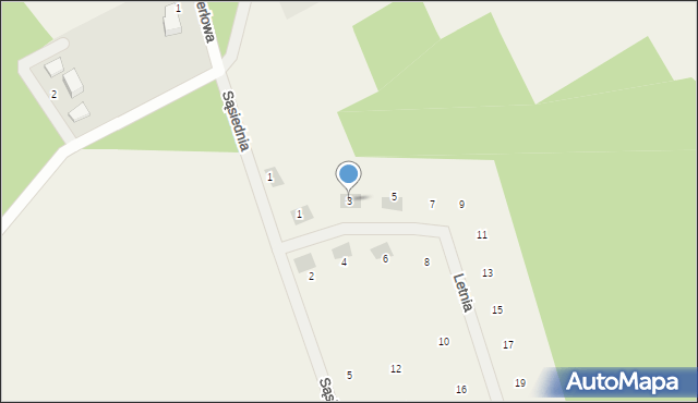 Tomaszkowo, Letnia, 3, mapa Tomaszkowo