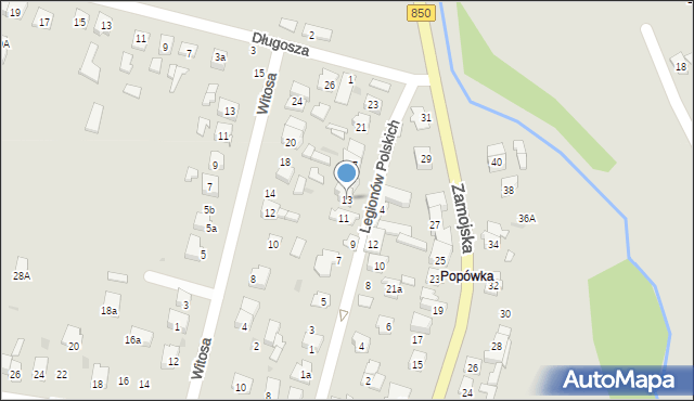 Tomaszów Lubelski, Legionów Polskich, 13, mapa Tomaszów Lubelski