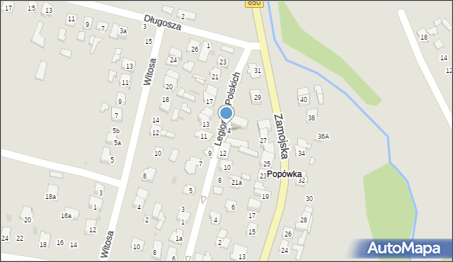 Tomaszów Lubelski, Legionów Polskich, 14, mapa Tomaszów Lubelski