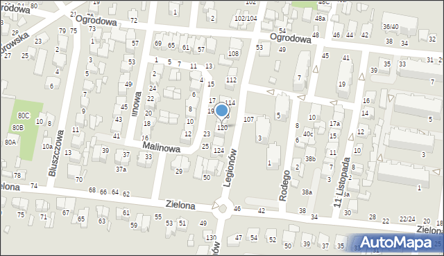 Tomaszów Mazowiecki, Legionów, 120, mapa Tomaszów Mazowiecki