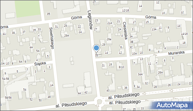 Tomaszów Mazowiecki, Legionów, 33, mapa Tomaszów Mazowiecki