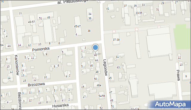 Tomaszów Mazowiecki, Legionów, 42, mapa Tomaszów Mazowiecki