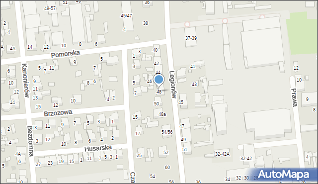 Tomaszów Mazowiecki, Legionów, 48, mapa Tomaszów Mazowiecki