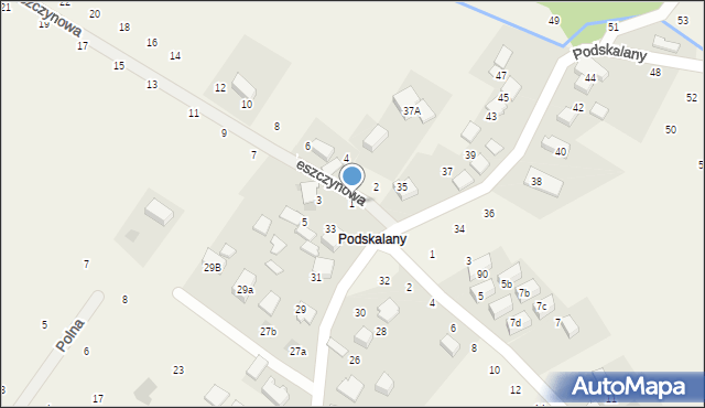 Tomaszowice, Leszczynowa, 1, mapa Tomaszowice