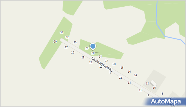 Tomaszowice, Leszczynowa, 26, mapa Tomaszowice