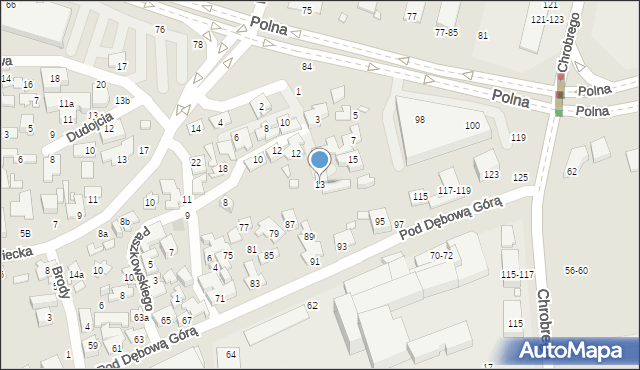 Toruń, Łęgowskiego Tadeusza, kpt., 13, mapa Torunia