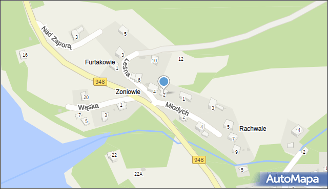 Tresna, Leśna, 2, mapa Tresna