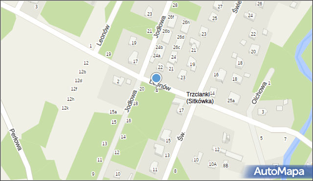 Trzcianki Osada, Leonów, 4, mapa Trzcianki Osada