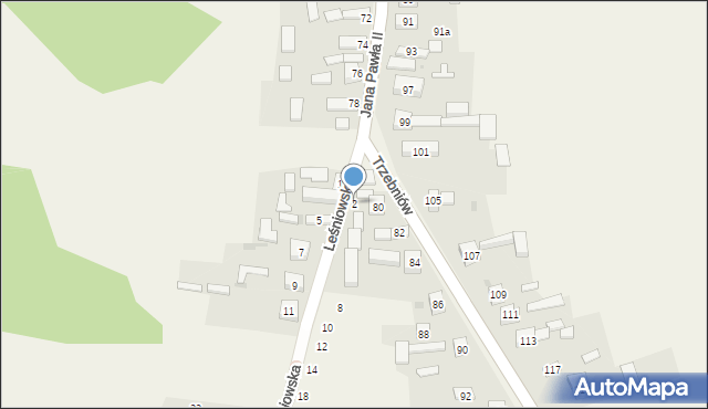 Trzebniów, Leśniowska, 2, mapa Trzebniów