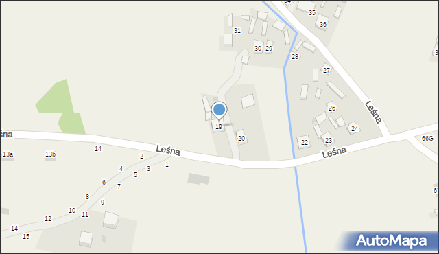 Trzeboś, Leśna, 19, mapa Trzeboś